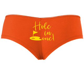 Hole In One - Suggestive Golf - Orange Boyshort