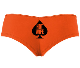 Hot Wife Spade Symbol - Orange Boyshort