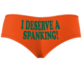 I Deserve A Spanking - Orange Boyshort