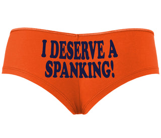 I Deserve A Spanking - Orange Boyshort