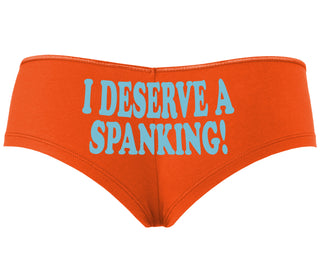 I Deserve A Spanking - Orange Boyshort