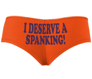 I Deserve A Spanking - Orange Boyshort