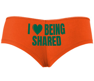 I Love Being Shared - Orange Boyshort