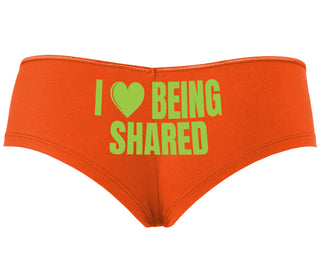 I Love Being Shared - Orange Boyshort