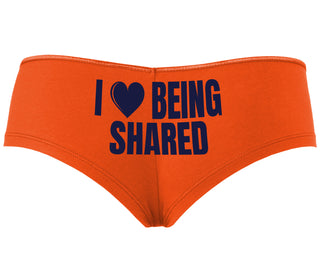 I Love Being Shared - Orange Boyshort