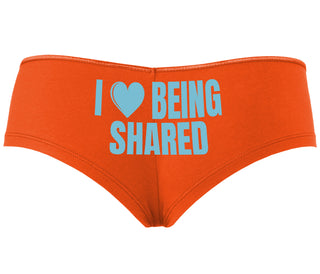 I Love Being Shared - Orange Boyshort