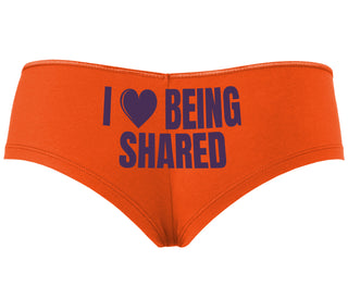 I Love Being Shared - Orange Boyshort