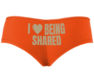 I Love Being Shared - Orange Boyshort