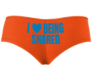 I Love Being Shared - Orange Boyshort