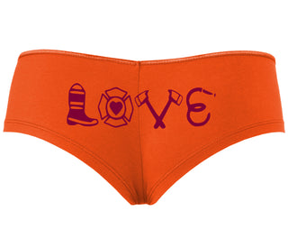 Love Fire Fighter - Orange Boyshort