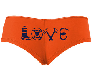 Love Fire Fighter - Orange Boyshort