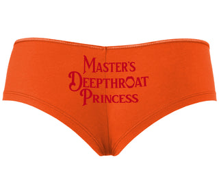 Master's Deepthroat Princess - Orange Boyshort