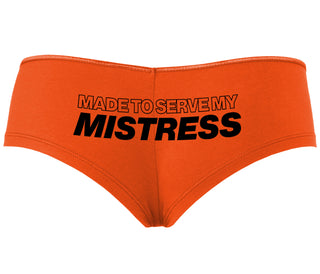Made To Serve My Mistress - Orange Boyshort