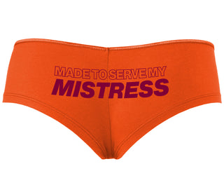 Made To Serve My Mistress - Orange Boyshort
