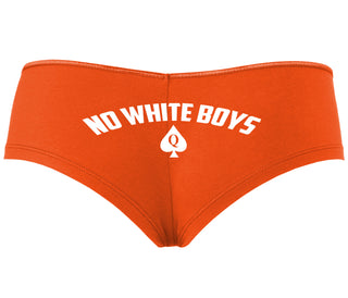 No White Boys - Queen Of Spades - Orange Boyshort