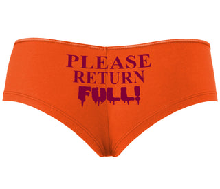 Please Return Full - Orange Boyshort