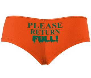 Please Return Full - Orange Boyshort