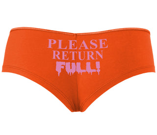 Please Return Full - Orange Boyshort