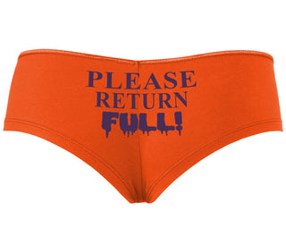 Please Return Full - Orange Boyshort