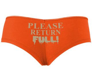 Please Return Full - Orange Boyshort