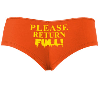 Please Return Full - Orange Boyshort