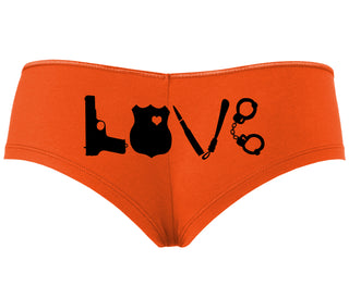 Police Love - Orange Boyshort
