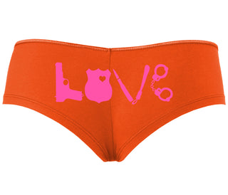 Police Love - Orange Boyshort