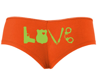 Police Love - Orange Boyshort