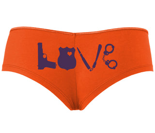 Police Love - Orange Boyshort