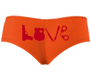 Police Love - Orange Boyshort