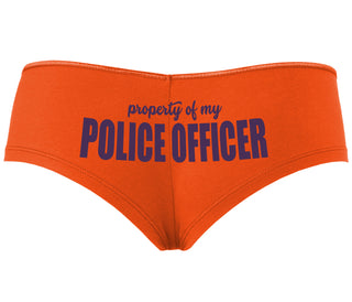 Property Of My Police Officer - Orange Boyshort
