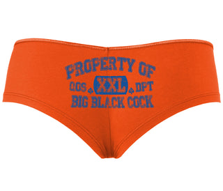 Property Of Big Black Cock - Queen Of Spades - Orange Boyshort