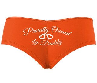 Proudly Owned By Daddy - Orange Boyshort