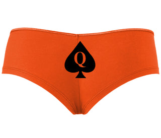 Queen Of Spades Logo - Orange Boyshort