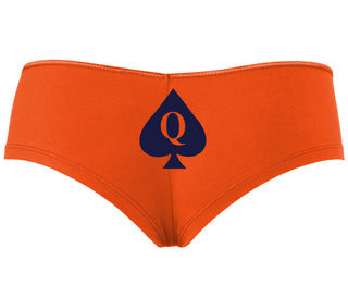 Queen Of Spades Logo - Orange Boyshort