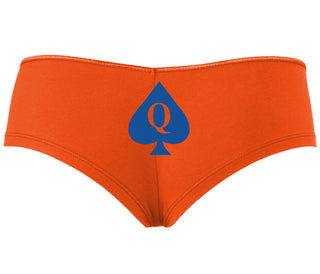 Queen Of Spades Logo - Orange Boyshort
