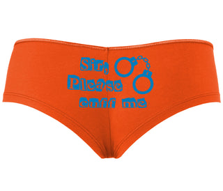 Sir Please Cuff Me - Orange Boyshort