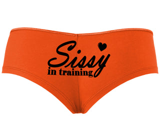 Sissy In Training - Orange Boyshort