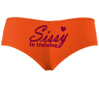 Sissy In Training - Orange Boyshort