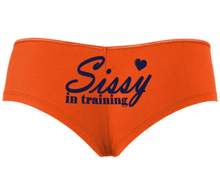 Sissy In Training - Orange Boyshort
