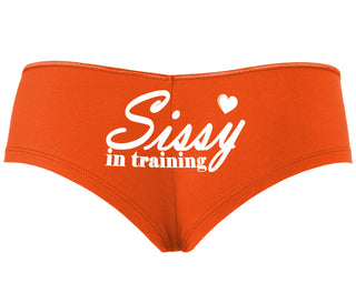 Sissy In Training - Orange Boyshort