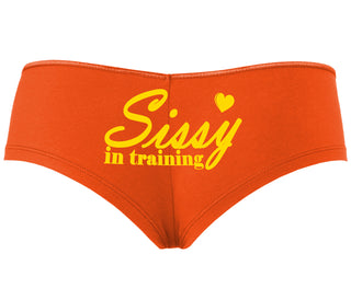 Sissy In Training - Orange Boyshort