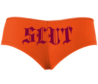 Slut - Goth Look - Orange Boyshort