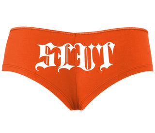 Slut - Goth Look - Orange Boyshort