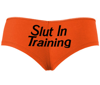 Slut In Training - Orange Boyshort
