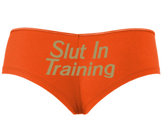 Slut In Training - Orange Boyshort