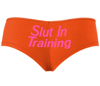 Slut In Training - Orange Boyshort