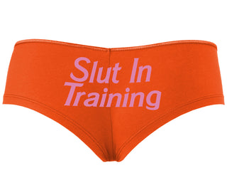 Slut In Training - Orange Boyshort