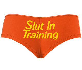 Slut In Training - Orange Boyshort