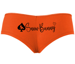 Snow Bunny - Queen of Spades - Orange Boyshort